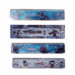 RÉGUA HERÓIS LIQUID GLITTER 20CM - MARVEL E DRAGON BALL