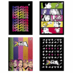 CADERNO BROCHURÃO "DOS ROSA" - 80fls | CARTELA DUPLA DE ADESIVOS - ANIMATIVA - Imagem 2