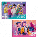 CADERNO DE DESENHO GUERREIRAS DO K-POP | 80FLS | CAPA DURA | COM ADESIVOS - TILIBRA