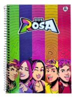 CADERNO UNIVERSITÁRIO "DOS ROSA" - 1 MATÉRIA | CAPA DURA | COM ADESIVOS - ANIMATIVA - Imagem 3