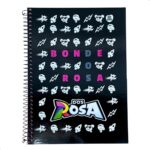 CADERNO UNIVERSITÁRIO "DOS ROSA" - 1 MATÉRIA | CAPA DURA | COM ADESIVOS - ANIMATIVA - Imagem 2