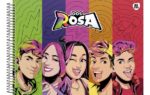 CADERNO DE DESENHO "DOS ROSA" - CAPA DURA | COM ADESIVOS - ANIMATIVA - Imagem 2