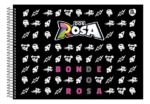 CADERNO DE DESENHO "DOS ROSA" - CAPA DURA | COM ADESIVOS - ANIMATIVA - Imagem 3