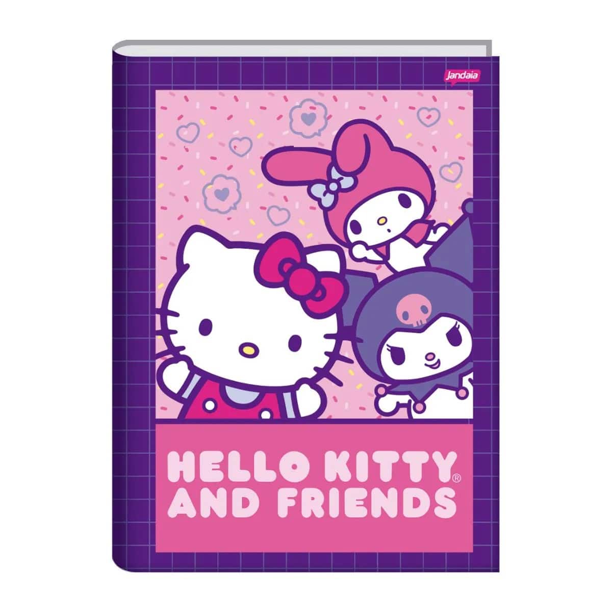 CADERNO BROCHURA HELLO KITTY - PEQUENO (1/4) | CARTELA DE ADESIVOS DUPLA - JANDAIA - Imagem 7